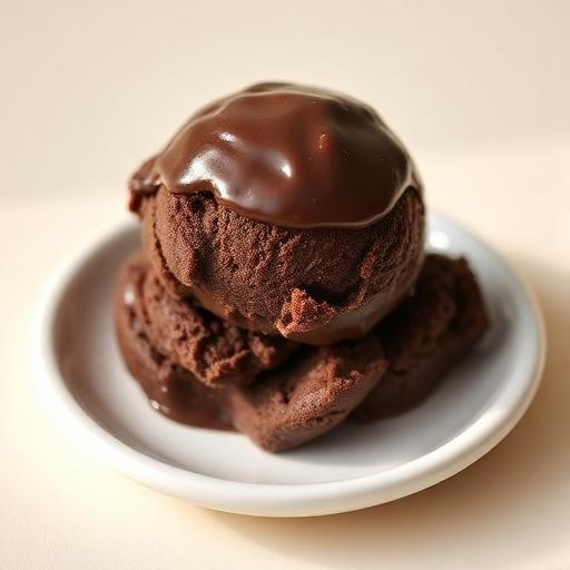 Chocolate ice cream scoop
