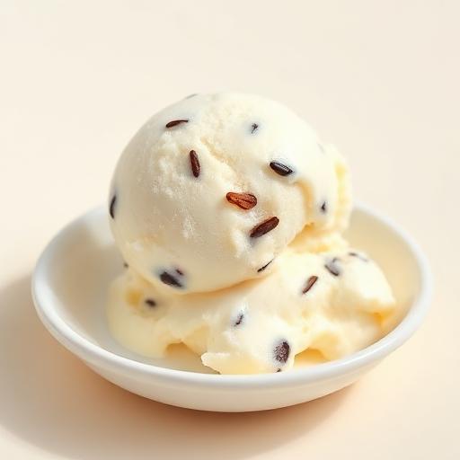 Vanilla ice cream scoop